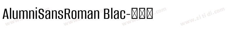 AlumniSansRoman Blac字体转换